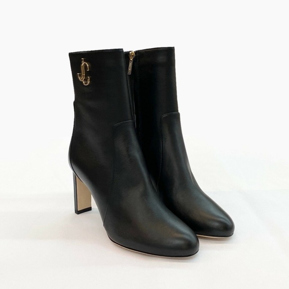 NIB Jimmy Choo JC Ankle Boot 85, Black, Calf Leather size 37 RETAIL $1195 - Picture 2 of 5